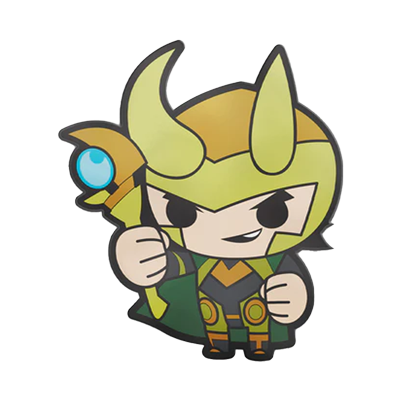 A picture of a Pièce de 1 oz de la collection Mini Hero de Marvel : Loki (2021)